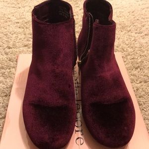 Burgundy suede boots